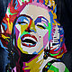 Order Denim with a pattern on the back of Marilyn Monroe pop art hand painted. Koler-art handpainted wear. Livemaster. . Outerwear Jackets Фото №3