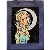 Сумки и аксессуары handmade. Livemaster - original item shopper: Moon Princess, Faux Suede, Blue Bag. Handmade.