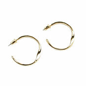 Украшения handmade. Livemaster - original item Hoop earrings twisted earrings twisted gold,earrings in the form of rings. Handmade.