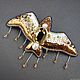 Brooch GOLD swarovski SWIFT, pitette, beat, pearl, beaded, Brooches, Moscow,  Фото №1