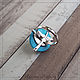 Silver ring Kosmos turquoise, 925 sterling silver. Rings. Firuza. Online shopping on My Livemaster.  Фото №2