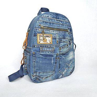 Рюкзак из джинсов своими руками - 69 фото