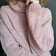 Нежный пушистый розовый свитер оверсайз из мериноса. Свитеры. Светлана Саяпина. Ярмарка Мастеров.  Фото №4