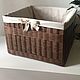 Brown wicker basket for storage, wicker box. Storage Box. lmillame. Online shopping on My Livemaster.  Фото №2