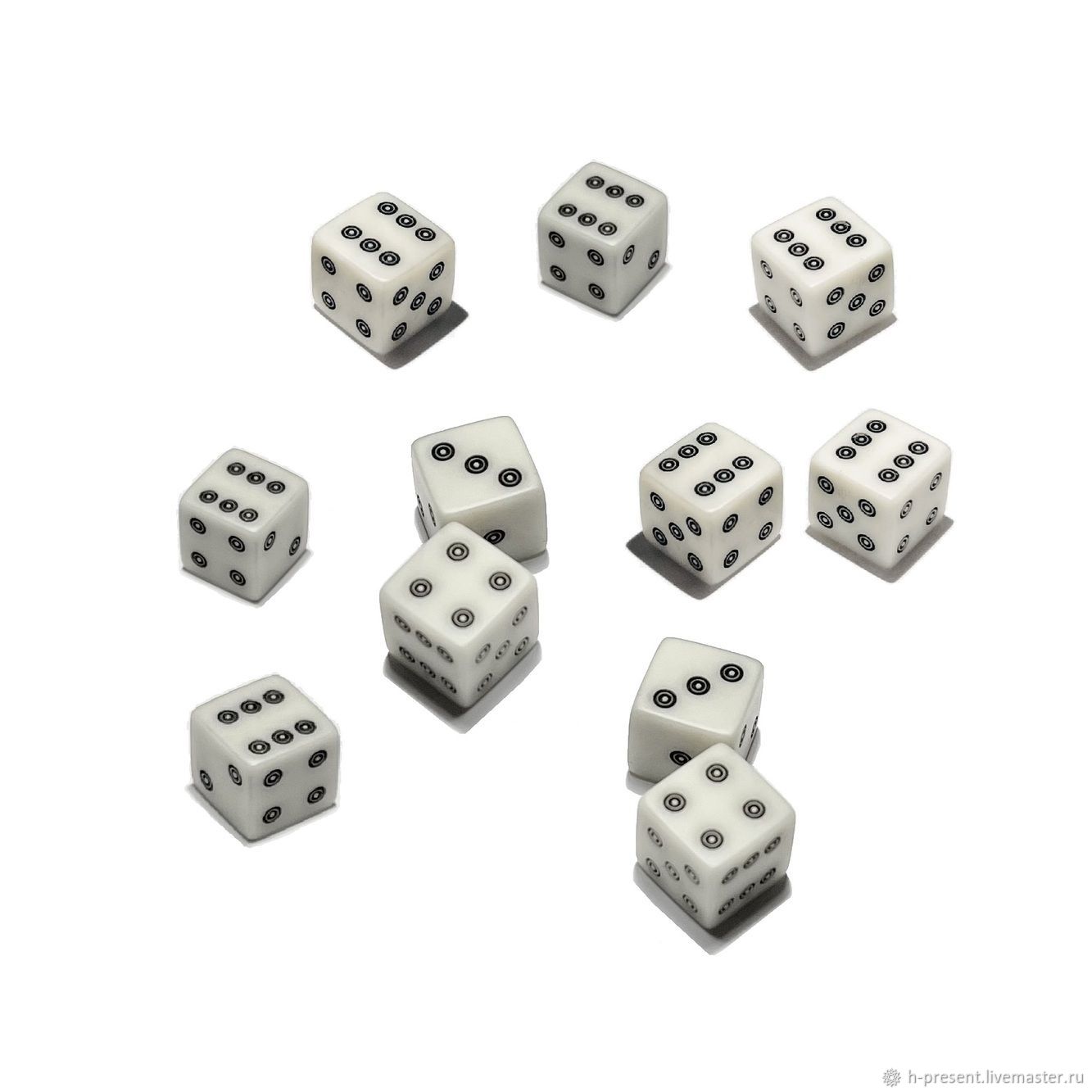 Кости игральные из кости, 10 мм (2 шт), Harutyunyan в интернет-магазине ...
