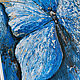 Oil painting with a butterfly in a frame. Paintings of blue color. Pictures. larisa-chigirina (larisa-chigirina). Online shopping on My Livemaster.  Фото №2