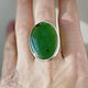 Ring with jade 'Beautiful green', silver. Rings. EdGems jewerly. Online shopping on My Livemaster.  Фото №2