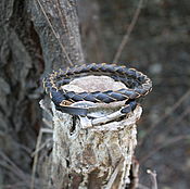 Украшения handmade. Livemaster - original item Bracelet braided: Leather bracelet - Axe. Handmade.