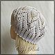 Beret Urban BOHO/ Light Linen. Berets. CROCHET OLGA RICH. My Livemaster. Фото №5