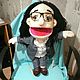 Psychologist. Theatrical muppet doll. Puppets.  Cane. Portrait Doll. teatr.tati. My Livemaster. Фото №5