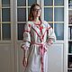 Linen shirt dress women's Slavic amulet painted. People\\\'s shirts. Kupava - ethno/boho. My Livemaster. Фото №4
