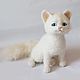 White cat Bella. Felted interior toy is made of wool. Felted Toy. Natalya Gorshkova Cute toys felting. Online shopping on My Livemaster.  Фото №2