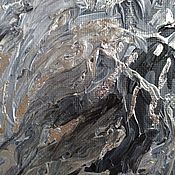 Картина абстрактная черно-белая акрил 25х35 см