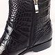 Alligator leather ankle boots, LUX class, black color. Ankle boot. SHOES&BAGS. My Livemaster. Фото №4