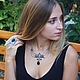 Set 'Gothic' Necklace and ring in Black onyx, Jewelry Sets, Yalta,  Фото №1