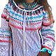 Tunic style boho 'Eseniya. Coral and turquoise'. People\\\'s shirts. PolMary. Online shopping on My Livemaster.  Фото №2