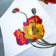 Paraguas con la pintura de Amapolas Rojas en el artesonado de la sombrilla de la figura de las flore. Umbrellas. UmbrellaFineArt. Ярмарка Мастеров.  Фото №4
