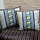 Patchwork cushion covers for cushions Slavic motifs, Pillow, Pskov,  Фото №1