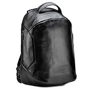 Сумки и аксессуары handmade. Livemaster - original item Poseidon leather backpack (black). Handmade.