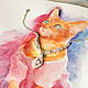 Кошка в розовом. Картины. Картинки от Юльфинки (Сафина Юля). Ярмарка Мастеров.  Фото №6