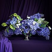 Букет цветов в вазе "Хрусталь"