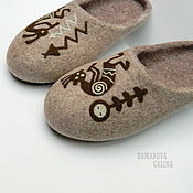 Обувь ручной работы handmade. Livemaster - original item Slippers: men`s felted Slippers 