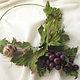Decoration leather flowers Necklace leather CLUSTER of GRAPES AND a SNAIL. Necklace. Irina Vladi. My Livemaster. Фото №5