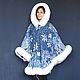 Poncho made of a scarf 'Morozko' with a fox. Ponchos. National Brand. My Livemaster. Фото №4