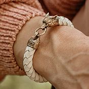 Украшения handmade. Livemaster - original item Fox Bracelet | Bronze | Braided Leather. Handmade.