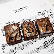 Косметика ручной работы handmade. Livemaster - original item Soap Music handmade set of notes brown interior. Handmade.