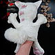 Cat white theatrical doll. A puppet for the puppet theater. Puppet show. AnzhWoolToy (AnzhelikaK). My Livemaster. Фото №4