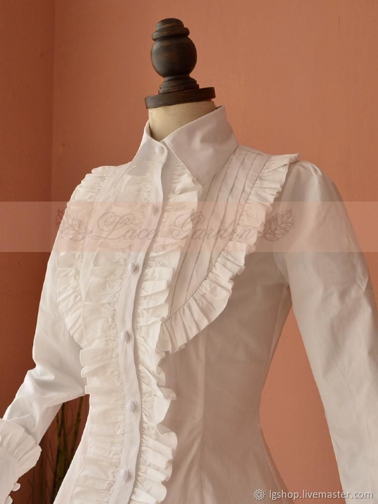 Victorian Gothic Romantic Cotton Blouse – купить на Ярмарке Мастеров ...