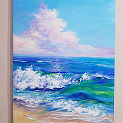 Картины и панно ручной работы. Ярмарка Мастеров - ручная работа Painting seascape Sunny Beach. Handmade.
