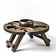 Wine table menazhnitsa made of dark oak. Scissors. Foksvudrus. My Livemaster. Фото №4
