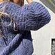 Заказать Кардиган женский вязаный из мохера и шерсти на пуговицах синий голубой. STYLEX. Ярмарка Мастеров. . Кардиганы Фото №3