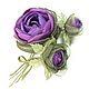 Rose Purple Valley. The brooch with the colors of the fabrics. BOUQUET. Brooches. ms. Decorator. My Livemaster. Фото №6