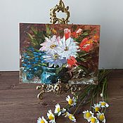 Картины и панно handmade. Livemaster - original item A picture of a daisy! flowers in a vase still life, chrysanthemums, oil. Handmade.
