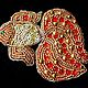 Шапка бини с ручной вышивкой Золотая рыбка. Шапки. Beads4Beads (БусинаЗаБусиной). Ярмарка Мастеров.  Фото №6