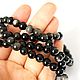 Обсидиан 8мм нить 39см. Бусины. Beads. Интернет-магазин Ярмарка Мастеров.  Фото №2