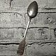 Silver teaspoon in Russian style, silver 84 test, Vintage kitchen utensils, Moscow,  Фото №1