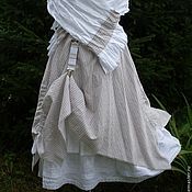 №167.1 Льняная юбка в стиле бохо