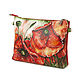 Bag-Clutch 'Scarlet poppies'. Clutches. Pelle Volare. My Livemaster. Фото №4