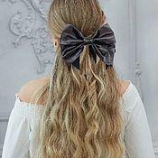 Украшения handmade. Livemaster - original item CLIPS: Big hair bow on a hairpin for girls. Handmade.