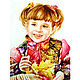  Children's watercolor portrait, Pictures, Serebryanye Prudy,  Фото №1