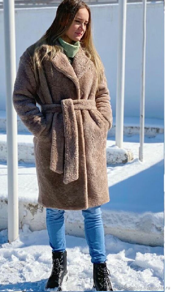Oversized fur coat made of natural sheepskin curly, Fur Coats, Pyatigorsk,  Фото №1