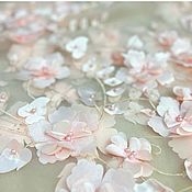 Материалы для творчества handmade. Livemaster - original item 3d embroidery on a grid with pearls. Ophelia. Handmade.