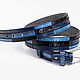Black Blue Leather belt. Straps. Two Starlings. My Livemaster. Фото №4
