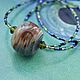 Earth necklace with colored glass ball lampwork lampwork. Pendant. Little pleasures for every day. My Livemaster. Фото №4