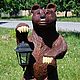 Медведь резной-садовая скульптура № 1, Фигуры садовые, Камень-на-Оби,  Фото №1