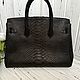Сумка Шамбери из кожи питона 35 см. Классическая сумка. EXOTIQUE LUXURY PYTHON. Ярмарка Мастеров.  Фото №4